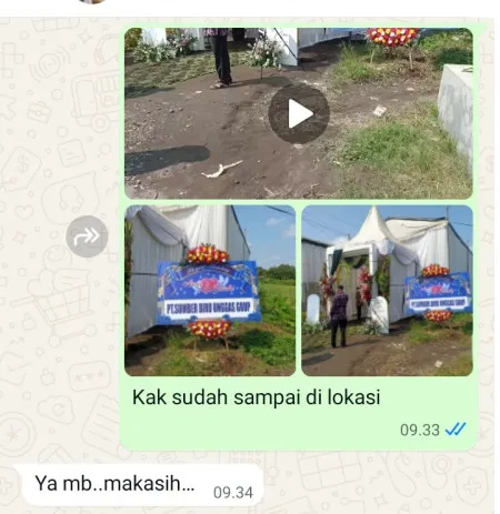 Pengiriman Karangan Bunga Tunglur Badas